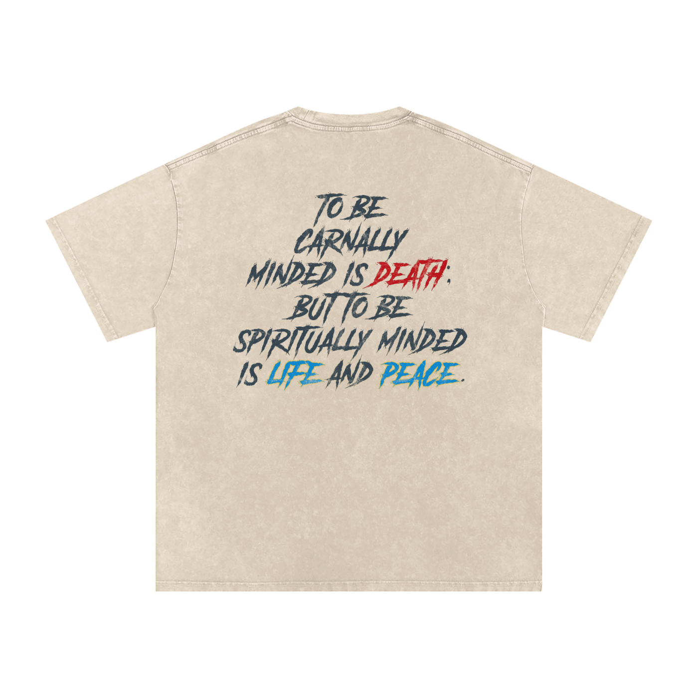 Conseiller' The Spiritual Mind: Snow Washed Oversized Cotton T-Shirt