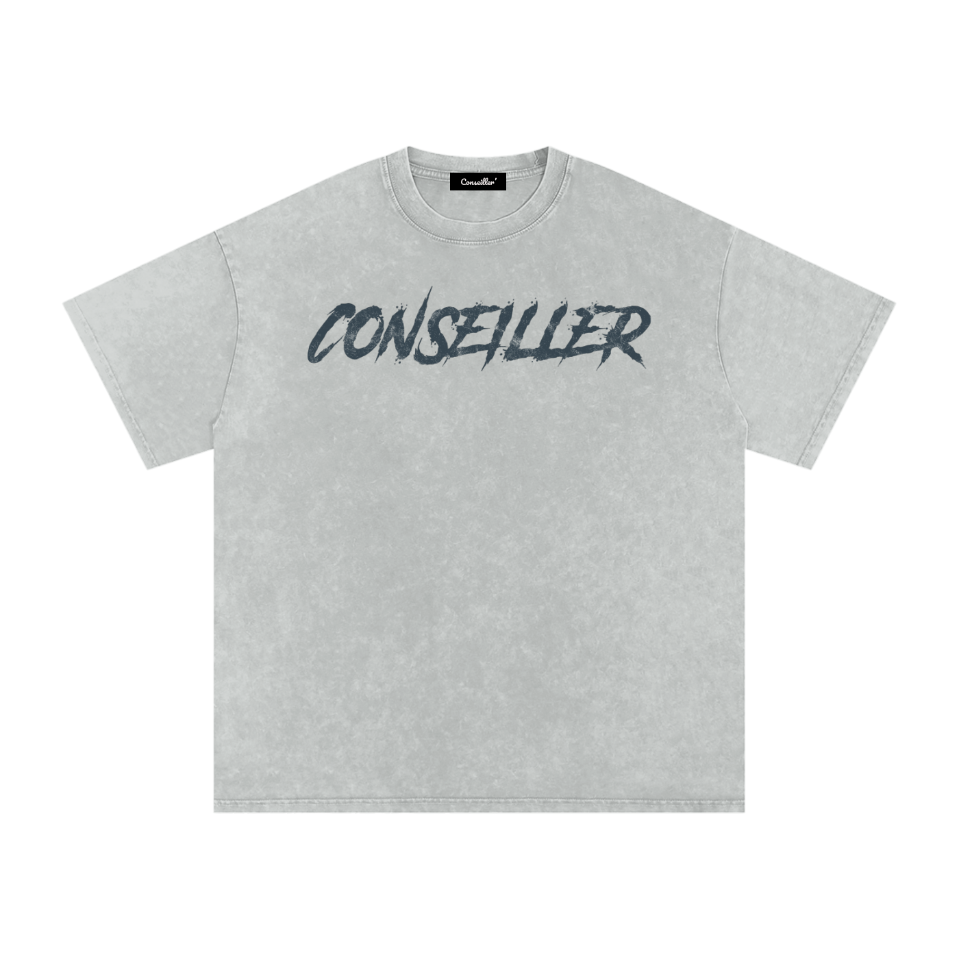 Conseiller' The Spiritual Mind: Snow Washed Oversized Cotton T-Shirt