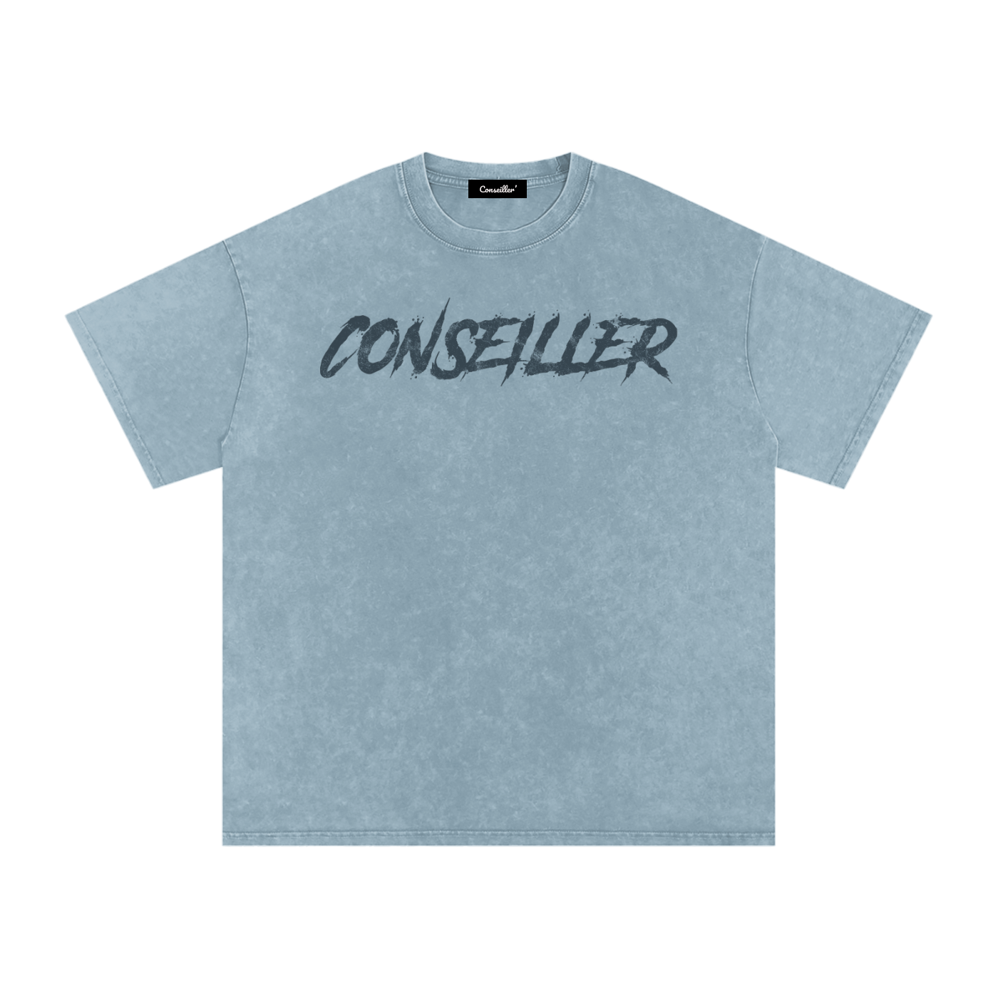Conseiller' The Spiritual Mind: Snow Washed Oversized Cotton T-Shirt