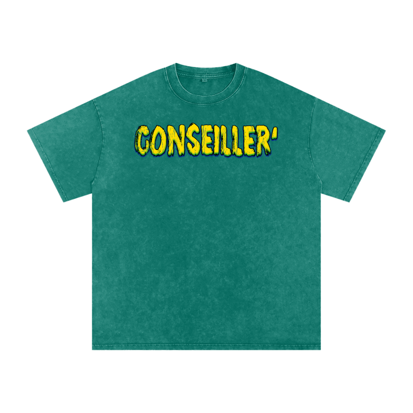 Conseiller' Jesus Saves: Snow Washed Oversized Cotton T-Shirt